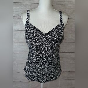 L.L. Bean Slimming Tankini Top Size 16 Misses Regular